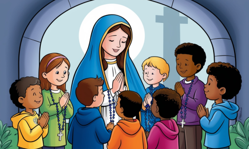 Como rezar o terço mariano com as crianças