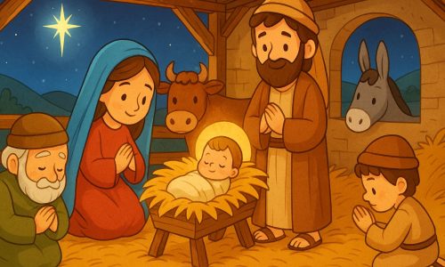 Nascimento de Jesus no presépio de Belém
